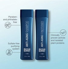 Brazilian Blowout Rewind Anti Aging Shampoo Conditioner DUO - 12 fl. oz each