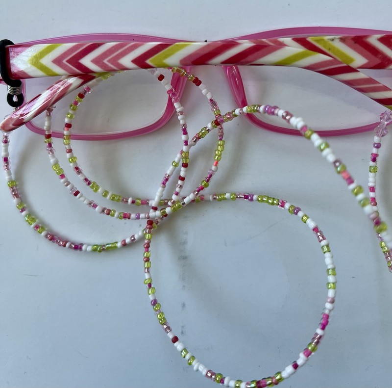 CHEATERS +1.75 with Handbeaded Chain.