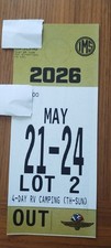 2026 Indy 500 Lot 2 RV camping pass