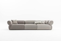 Sofa Wohnzimmer Polster Sofas 5 Sitzer Luxus Design Couch Möbel 370Cm