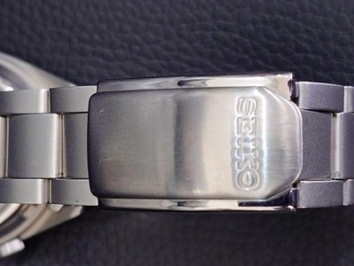 Seiko SNX429 7S26 00D0 Auto Watch Blue Dial 34mm Rare Military