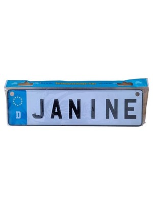 Out of the blue Blechschild Kennzeichen Janine Deko Schild Mehrfarbig