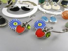 Vintage Modern Varying Styles Multicolor Enamel LOT of 14 Post Earrings 195A — photo 5