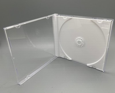 3 PCS NEW STANDARD 10.4MM SINGLE CD JEWEL CASE, WHITE TRAY WITH CDA, SH001PK-CDA