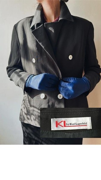 Women Karl Lagerfeld Jacket Black Viscose 40