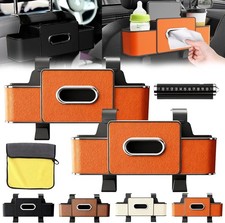 3-in-1 Car Backseat Organizer Universal Cars Seat Tissue Box Storage 2Cup Holder