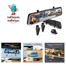 U24 1080p Mirror Dash Cam: 24-Hour Protection, Night Vision, and Media Stream