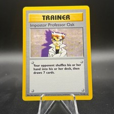 Impostor Professor Oak 73/102 Rare Base Set Shadowless Pokemon 1st Edition MP on eBay