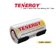 Tenergy SubC 2200mAh 1.2V NiCd Batteries Cell For PowerTools Replacement w/ Tabs