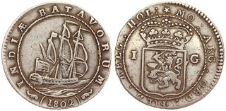 Netherlands East Indies 1 Gulden "1 Scheepjesgulden" 1802