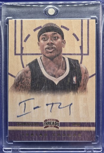 2012-13 Threads NBA ISAIAH THOMAS On Wood Card Autograph