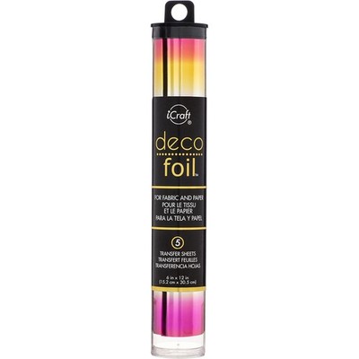 iCraft Deco Folie Spezial Transfer Blätter 6''X12'' 5/Pkg-Sommer Regenbogen-DFS6X12