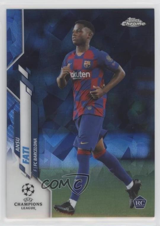2019-20 Topps Chrome UEFA Champions League Sapphire Ansu Fati #45 Rookie RC 8nl