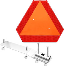 Slow Moving Vehicle Sign with Mounting Bracket Kit Aluminum Triangle Sign for 1