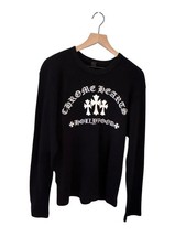 Chrome Hearts Triple Cross Black Thermal Long Sleeve Large Authentic