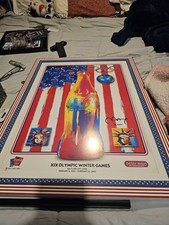 Peter Max Hand Signed 24x28 Coca Cola 2002 Winter Olympics Lithograph