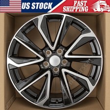 New 17 X 7.5 Machined Black Wheel Rim Replacement For Toyota Corolla 2020-2024