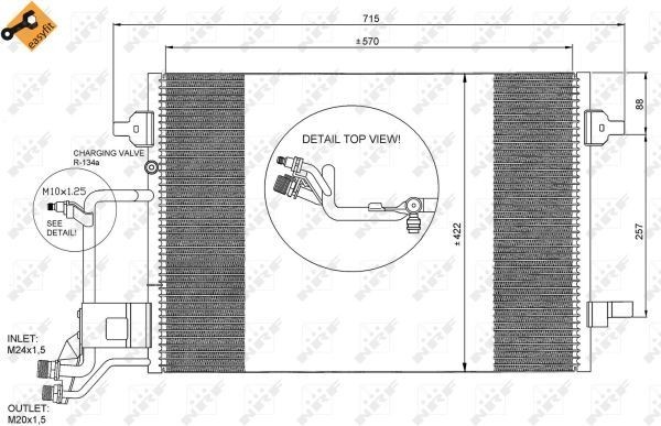 Fits NRF 35199 Condenser, air conditioning