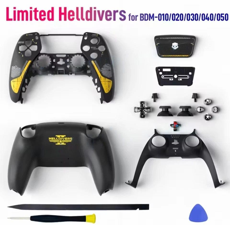 NWCR PS5 Hell Divers Replacement Controller Shell Cover Housing Playstation Ps 5