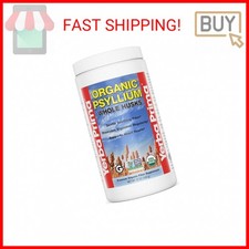 Yerba Prima Organic Psyllium Whole Husks 12 oz - Natural Dietary Fiber Supplemen