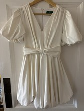 Cute White Bubble Dress prom Dress