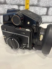 Mamiya 645 Medium Format Film Camera W/80mm Lens, Extension Ring & Extras-Tested