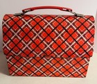 Vintage 1960 Red & White Plaid Metal Dome Lunchbox — photo 4