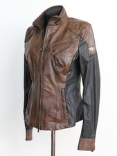 Matchless Women’s Brown Leather Biker Jacket, Size 46