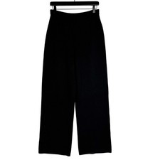 St. John Collection Basics High Rise Santana Knit Wide Leg Pants Black 29L - 6