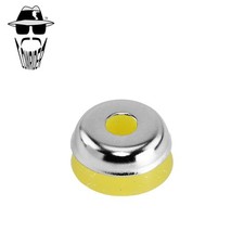 ORIGINAL LOWRIDER Chrome Springer Fork Head Ring Sparkle Yellow Rubber Universal