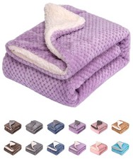 Fuzzy Dog Blanket or Cat Pet 24" x 32" , Dw-lavender