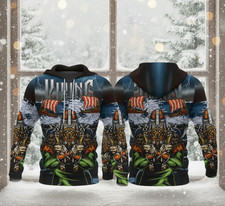 Viking Warrior Hoodie with Longship Art, Norse Mythology Storm Print Gift