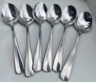 Oneida USA GALA / IMPULSE 6 Place / Oval Soup Spoons Stainless Flatware — photo 2
