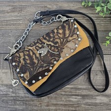 HB Hip Bag Company Conceal Carry Leather Crossbody Western Dragonfly Studded USA