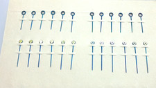 Pocket Watch Hands Lot Full Card 12 pairs NOS Swiss Blued 11mm-13mm 35/120