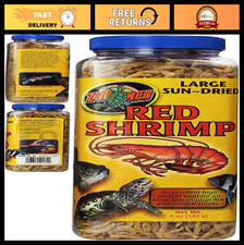 Large Sun-Dried Red Shrimp 5 oz - Pack of 4 for Aquatic Pets  Fish Food