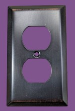 Hampton Bay Metallic Aged Bronze Single Outlet Wall Plate Cover