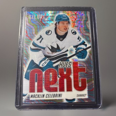 San Jose Sharks Macklin Celebrini 2025-26 UD Allure Hues Next Red Spectrum /399