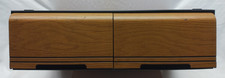 Vintage VHS Tape Holder Faux Wood 2 Drawer Cabinet Storage Case Holds 18 Tapes