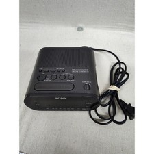 Sony Dream Machine ICF-C218 AM/FM Clock Radio Auto Time Set Black Bedside Alarm