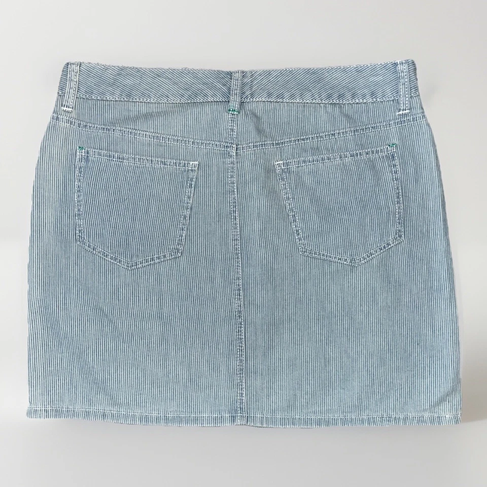 Falda vaquera Tommy Hilfiger años 90 talla 8 rayas lavado claro logotipo bordado Y2K Foto 3 de 4