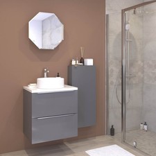 Croydex Bathroom Cabinet Wall Mounted Mirrored Single Door (H)500(W)500(D)11cm