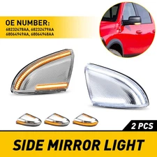For Dodge Ram 1500 - 3500 Clear LED Side Mirror Sequential Turn Signal Light 2X