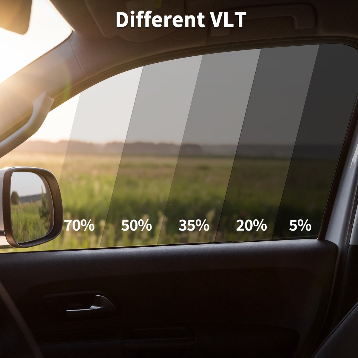 Nano Ceramic Car Window Tint Film 10Ft x 36in Deep Blue VLT 56
