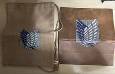 Attack on Titan USJ Limited Jute Bag & Paper Bag Survey Corps Wings of Freedom