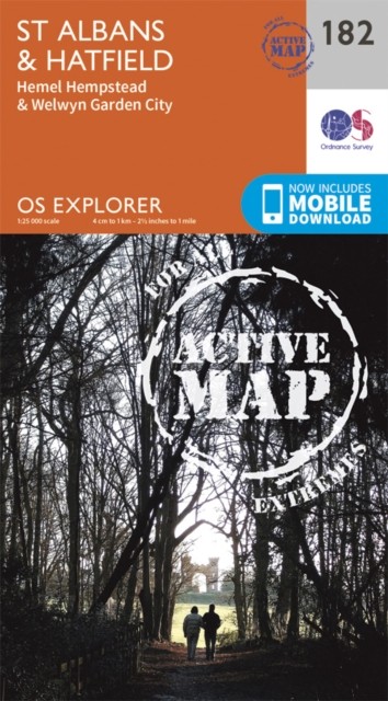 OS Explorer Map Active (182) St Albans by Ordnance Survey (Map 2015) - Image 2