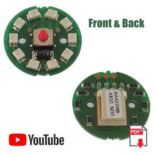 G25349E - Bright Red 10 LED 1" Ring with Tiny Switch