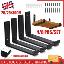4/8x Shelf Brackets 20/25/30CM Scaffold Board Industrial Solid Steel Heavy Duty