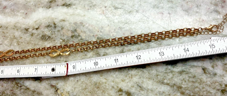 ¿JUSTIN GIUNTA? "Collar de cuentas de cobre para Target ~ tono plata y perlas de imitación 30-32""" Foto 4 de 4