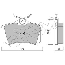 Satz Bremsbeläge Bremsklötze hinten für Audi A6 C5 4B2 4B5 A8 D2 4D2 | 239237